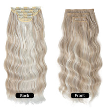 Load image into Gallery viewer, 4pcs/set High Heat Resistant Synthetic Fiber False Hair Women Daily Straight Wig Removeable Fluffy Hair Volume High Warped Wig

