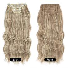 Load image into Gallery viewer, 4pcs/set High Heat Resistant Synthetic Fiber False Hair Women Daily Straight Wig Removeable Fluffy Hair Volume High Warped Wig
