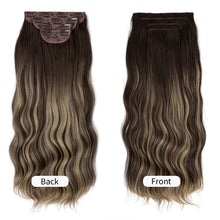 Load image into Gallery viewer, 4pcs/set High Heat Resistant Synthetic Fiber False Hair Women Daily Straight Wig Removeable Fluffy Hair Volume High Warped Wig
