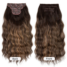 Load image into Gallery viewer, 4pcs/set High Heat Resistant Synthetic Fiber False Hair Women Daily Straight Wig Removeable Fluffy Hair Volume High Warped Wig
