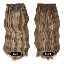Load image into Gallery viewer, 4pcs/set High Heat Resistant Synthetic Fiber False Hair Women Daily Straight Wig Removeable Fluffy Hair Volume High Warped Wig
