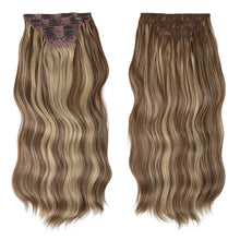 Load image into Gallery viewer, 4pcs/set High Heat Resistant Synthetic Fiber False Hair Women Daily Straight Wig Removeable Fluffy Hair Volume High Warped Wig
