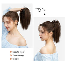 Load image into Gallery viewer, High Heat Resistant Synthetic Fiber False Hair Women Daily Straight Wig Clip Easy Instant Removeable Fluffy Hair Volume High Warped Wig
