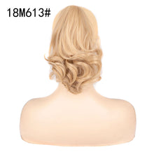 Load image into Gallery viewer, Wig Female Short Hair Ponytail Pear Flower Curl Chemical Fiber High Ponytail Natural Fluffy Curly Hair Wedge Ponytail Wig
