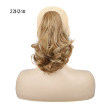 Load image into Gallery viewer, Wig Female Short Hair Ponytail Pear Flower Curl Chemical Fiber High Ponytail Natural Fluffy Curly Hair Wedge Ponytail Wig
