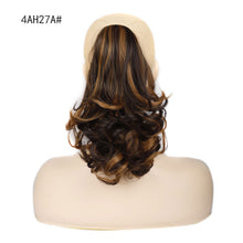 Load image into Gallery viewer, Wig Female Short Hair Ponytail Pear Flower Curl Chemical Fiber High Ponytail Natural Fluffy Curly Hair Wedge Ponytail Wig
