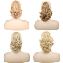 Load image into Gallery viewer, Wig Female Short Hair Ponytail Pear Flower Curl Chemical Fiber High Ponytail Natural Fluffy Curly Hair Wedge Ponytail Wig
