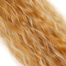 Load image into Gallery viewer, 6pcs Set Wig Pieces Corn Perm Long Curly Wig Pieces 16 Card Wavy Curly Highlight Dye Hair Extensions Women Wig
