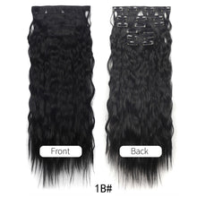 Load image into Gallery viewer, 6pcs Set Wig Pieces Corn Perm Long Curly Wig Pieces 16 Card Wavy Curly Highlight Dye Hair Extensions Women Wig
