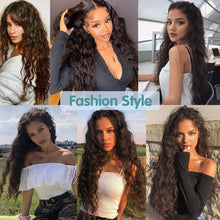 Load image into Gallery viewer, 6pcs Set Wig Pieces Corn Perm Long Curly Wig Pieces 16 Card Wavy Curly Highlight Dye Hair Extensions Women Wig
