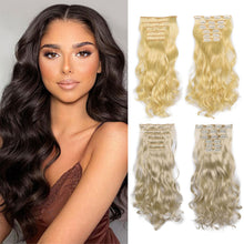 Load image into Gallery viewer, 6pcs Wig Pieces Large Wavy Curly Hair Long Hair Women's Wig Pieces Lightweight and Highlight Dyed Wig Pieces False Hair Piece

