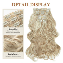 Load image into Gallery viewer, 6pcs Wig Pieces Large Wavy Curly Hair Long Hair Women's Wig Pieces Lightweight and Highlight Dyed Wig Pieces False Hair Piece
