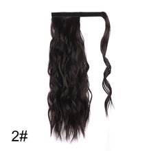 Load image into Gallery viewer, Water Ripple Ponytail Wig Patch Long Hair Large Wave Wig Lightweight Synthetic Fiber False Hair Piece Women's Highlight Dyed Wig
