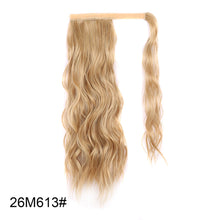 Load image into Gallery viewer, Water Ripple Ponytail Wig Patch Long Hair Large Wave Wig Lightweight Synthetic Fiber False Hair Piece Women's Highlight Dyed Wig
