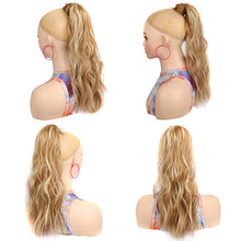 Load image into Gallery viewer, Water Ripple Ponytail Wig Patch Long Hair Large Wave Wig Lightweight Synthetic Fiber False Hair Piece Women's Highlight Dyed Wig
