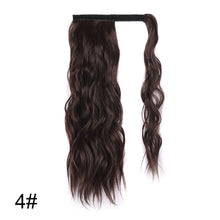 Load image into Gallery viewer, Water Ripple Ponytail Wig Patch Long Hair Large Wave Wig Lightweight Synthetic Fiber False Hair Piece Women's Highlight Dyed Wig
