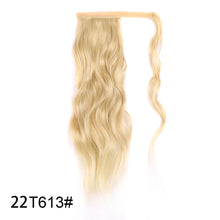 Load image into Gallery viewer, Water Ripple Ponytail Wig Patch Long Hair Large Wave Wig Lightweight Synthetic Fiber False Hair Piece Women's Highlight Dyed Wig
