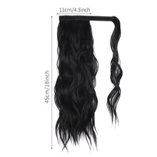 Load image into Gallery viewer, Water Ripple Ponytail Wig Patch Long Hair Large Wave Wig Lightweight Synthetic Fiber False Hair Piece Women's Highlight Dyed Wig
