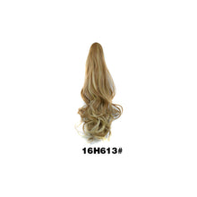 Load image into Gallery viewer, 20inch Synthetic Long Wavy Claw Clip Ponytail Wig Hair Extension Blonde Ponytail Extension Women Pony Tail Hair False Hair
