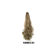 Load image into Gallery viewer, 20inch Synthetic Long Wavy Claw Clip Ponytail Wig Hair Extension Blonde Ponytail Extension Women Pony Tail Hair False Hair
