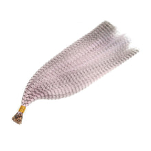 Load image into Gallery viewer, 50pcs Feather Hair Extension Fake Hair Tip Rainbow Synthetic Hair 16inch Hairpiece Feather for Hair Extension Wig False Hair Piece
