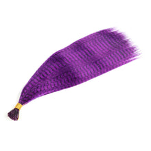 Load image into Gallery viewer, 50pcs Feather Hair Extension Fake Hair Tip Rainbow Synthetic Hair 16inch Hairpiece Feather for Hair Extension Wig False Hair Piece
