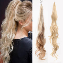 Load image into Gallery viewer, 30Inch Synthetic Flexible Wrap Around Ponytail Wig Long Wavy Layered Fake Ponytail Hairpiece Extensions Women Daily Wig

