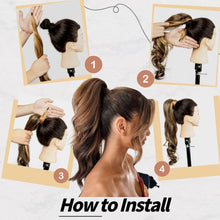 Load image into Gallery viewer, 30Inch Synthetic Flexible Wrap Around Ponytail Wig Long Wavy Layered Fake Ponytail Hairpiece Extensions Women Daily Wig
