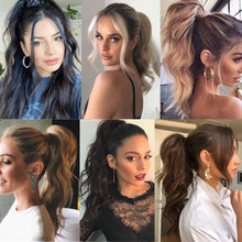 Load image into Gallery viewer, 30Inch Synthetic Flexible Wrap Around Ponytail Wig Long Wavy Layered Fake Ponytail Hairpiece Extensions Women Daily Wig
