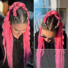 Load image into Gallery viewer, 26inch Colorful Synthetic Jumbo Braids PVC Wig Hair Extensions Braiding Hair Pre Stretched Braids False Hair Piece Women Wig
