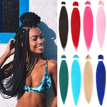 Load image into Gallery viewer, 26inch Colorful Synthetic Jumbo Braids PVC Wig Hair Extensions Braiding Hair Pre Stretched Braids False Hair Piece Women Wig
