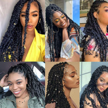 Load image into Gallery viewer, 16 Inch Kinky Twist Marley Braiding Crochet Hair Synthetic Pre-Separated Springy Afro Twist Hair For Butterfly Locs Braids
