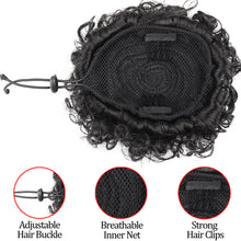 Load image into Gallery viewer, Synthetic Afro Puff Drawstring Ponytail Hair Bun Short Afro Kinkys Curly Afro Bun Extension Hairpieces Women Curly Hair Wig

