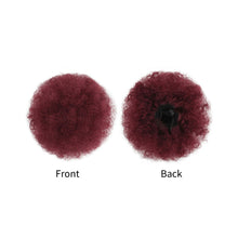 Load image into Gallery viewer, Synthetic Afro Puff Drawstring Ponytail Hair Bun Short Afro Kinkys Curly Afro Bun Extension Hairpieces Women Curly Hair Wig
