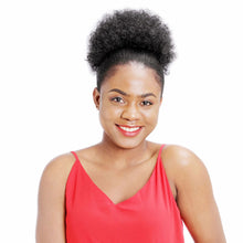 Load image into Gallery viewer, Synthetic Afro Puff Drawstring Ponytail Hair Bun Short Afro Kinkys Curly Afro Bun Extension Hairpieces Women Curly Hair Wig
