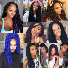 Load image into Gallery viewer, 12inch Twist Crochet Hair Big Senegalese Twist Crochet Braids Synthetic Braiding Hair Extensions for Women False Hair Piece
