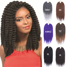 Load image into Gallery viewer, 12inch Twist Crochet Hair Big Senegalese Twist Crochet Braids Synthetic Braiding Hair Extensions for Women False Hair Piece
