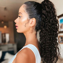 Load image into Gallery viewer, 16inch Curl Hair Ponytail Synthetic Deep Wave Ponytail Drawstring Ponytail Extensions for Women Clip on Pony Tail Hair Hairpiece
