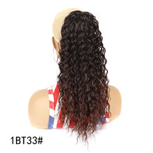 Load image into Gallery viewer, 16inch Curl Hair Ponytail Synthetic Deep Wave Ponytail Drawstring Ponytail Extensions for Women Clip on Pony Tail Hair Hairpiece
