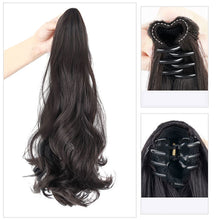 Load image into Gallery viewer, Horsetail Wig Female Gripper Style Simulation Long Curly Hair Large Wave Wig Synthetic Hair Women False Hair Piece
