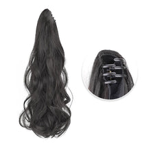 Load image into Gallery viewer, Horsetail Wig Female Gripper Style Simulation Long Curly Hair Large Wave Wig Synthetic Hair Women False Hair Piece
