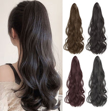 Load image into Gallery viewer, Horsetail Wig Female Gripper Style Simulation Long Curly Hair Large Wave Wig Synthetic Hair Women False Hair Piece
