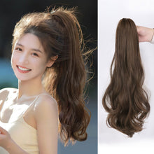 Load image into Gallery viewer, Horsetail Wig Female Gripper Style Simulation Long Curly Hair Large Wave Wig Synthetic Hair Women False Hair Piece

