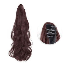 Load image into Gallery viewer, Horsetail Wig Female Gripper Style Simulation Long Curly Hair Large Wave Wig Synthetic Hair Women False Hair Piece
