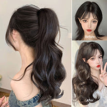 Load image into Gallery viewer, Horsetail Wig Female Gripper Style Simulation Long Curly Hair Large Wave Wig Synthetic Hair Women False Hair Piece
