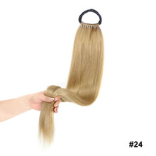 Load image into Gallery viewer, 24inch Wig Ponytail Long Straight Hair Synthetic Ponytail Braid Wig Extension High-temperature Silk Women's Ponytail False Braid
