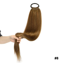 Load image into Gallery viewer, 24inch Wig Ponytail Long Straight Hair Synthetic Ponytail Braid Wig Extension High-temperature Silk Women's Ponytail False Braid

