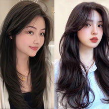 Load image into Gallery viewer, Wig Long Straight V-shaped Layered Perm One Piece Seamless Invisible Hair Extension Wig Solid Color Women False Hair Piece

