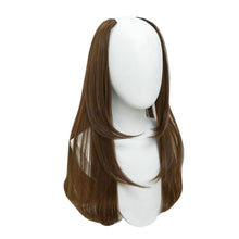 Load image into Gallery viewer, Wig Long Straight V-shaped Layered Perm One Piece Seamless Invisible Hair Extension Wig Solid Color Women False Hair Piece
