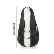 Load image into Gallery viewer, Wig Long Straight V-shaped Layered Perm One Piece Seamless Invisible Hair Extension Wig Solid Color Women False Hair Piece
